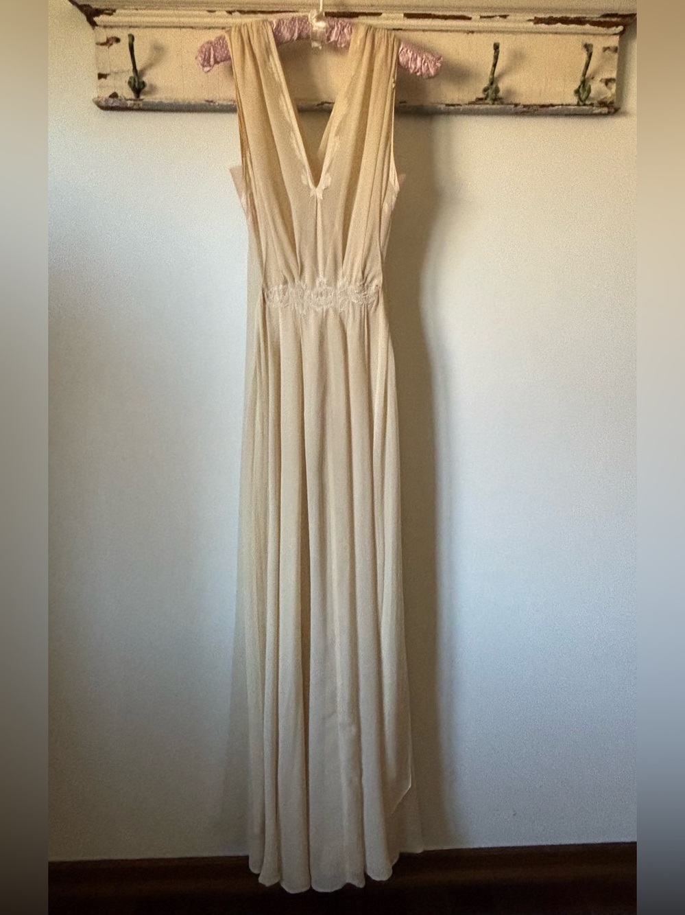 Vintage 1930's Silk Chiffon Wedding Gown - Picture 3 of 10